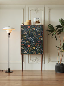 French Entry Lux Leopard Sideboard Cabinet Wall Cabinet Chest of Drawers Clothes Closet Locker Integrated Multifunctional Solid Wood High Foot Cabinet