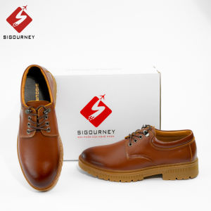 Giày Đốc Nam Giá Rẻ SIGOURNEY Da Bò Màu Nâu Patina SDR01 Bảo Hành 18 Tháng