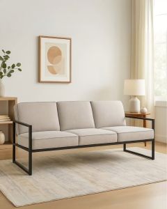 Furniture Direct CALLY 1 Seater Metal Frame Sofa-Grey