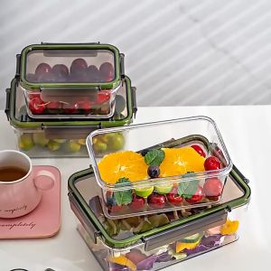 Tupperware Portable Sealed Fresh-Keeping Box Bento Fruit Vegetable Storage Kitchen Food Transparent Refrigerator storage