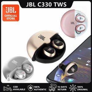 ♥100% ผลิตภัณฑ์ดั้งเดิม + Gratis Ongkir♥2025 JBL ใหม่ C330 TWS ไร้สายที่แท้จริงหูฟังบลูทูธหูฟังลดเสียงรบกวนพร้อมไมโครโฟนหูฟังออกกำลังกาย