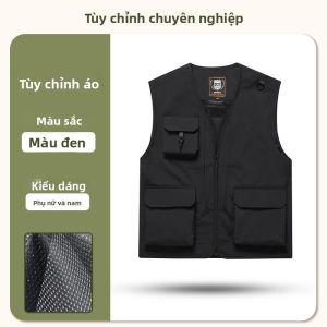 Áo Khoác Làm Việc In Logo Nhiều Túi