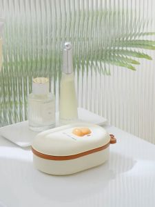 🍁 ที่วางสบู่ ติดผนังได้ กล่องสบู่ มีฝาปิด มีที่รองสบู่