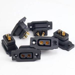 2/5/10pcs Set XT60E-F Gold-plated Mountable Female Plug Black Socket RC Lipo Battery Parts