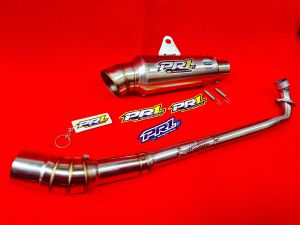 KNALPOT RACING JENONG PENDEK ORIGINAL PR1 EXHAUST UNTUK SUPRA JUPITER VEGA KHARISMA SHOGUN SMASH DLL