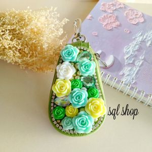 Dompet kunci mobil/motor bling bling bunga | Dompet STNK hias