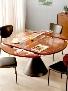 QIAOSHE | Transparent Water And Oil Proof Oval Tablecloth