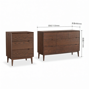 YUANSHI YUANSU | Nine Drawer Solid Wood Storage Cabinet