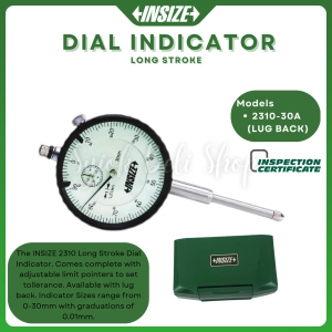 INSIZE DIAL INDICATOR LONG STROKE (LUG BACK) 2310-30A