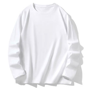 Heavyweight round Neck Long Sleeve Cotton T-Shirt for Men New Autumn Style Trendy Brand Junior High School Handsome Student Top