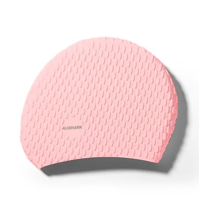 AUS Women Long Hair Soft Silicone Swimming Cap Adults Ear Protection Waterproof Swim Cap（Non-slip Design）