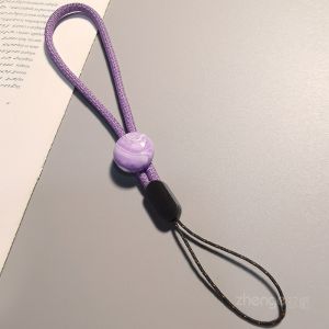 Durable Adjustable Candy Color Patterned Mobile Phone Lanyard for Men Short Anti-Loss Hand Strap Shortening Longening Available