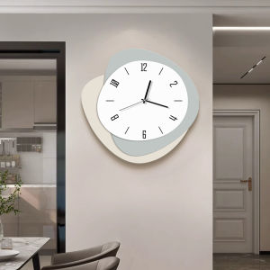 YIYUXUAN | Creamy Style Television Background Suitable Simple Artistic Design Wall Clock