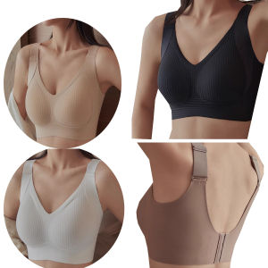 Yingbao Áo lót nữ không dây cúp ôm hết ngực đồ lót không đường may cố định cốc thu thập Push-Up Áo ngực mỏng không gọng thép nâng mùa hè thoải mái