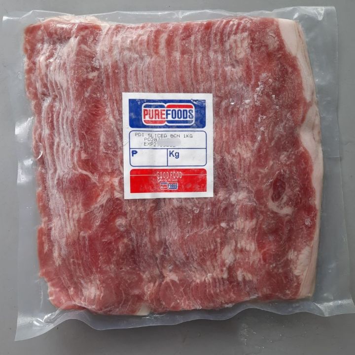 Purefoods Sliced Flat Bacon 1KG Lazada PH