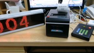 Set Hospital clinic ticket printer wireless queue call system wireless clinic queue management system ticket printer with