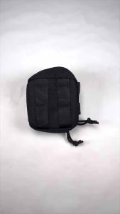 1pcs Small Tactical PouchMicro Utility PouchRemovable Clear ID Pocket Mini Knife Compass Flashlight Card Storage Bag Belt
