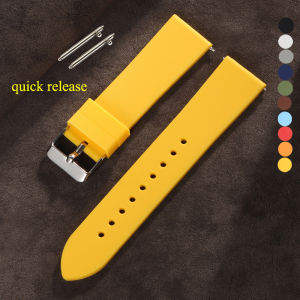 16mm 18mm 20mm 22mm Soft Rubber Silicone Strap Quick Release Watch Band for Seiko for Omega for Casio Universal Bracelets Belts