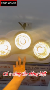 Đèn Sưởi Nhà Tắm Tranco 2 Bóng Và 3 Bóng Hàng Chính Hãng Công Nghệ Tia Hồng Ngoại Chống Ẩm Cách Điện Chống Cháy Nổ Bảo Hành 3 Năm