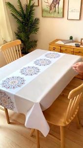 [COD] Premium PVC Table Cloth/Taplak Meja Makan TEBAL Tahan Air 140x180