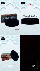 Peci Sholat Pria Dewasa Tinggi 6 7 8 9 10 Cm Kopeah Songkok Hitam Anak Beludru Non Ac Halus Tebal