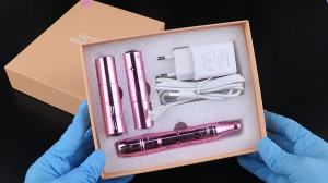 Permanent Eyebrow Makeup Tattoo Pen Kit for Eyebrow Lip Eyeliner Complete Rotary Tattoo Pen Machine Kit Adjustable 0-2.5MM