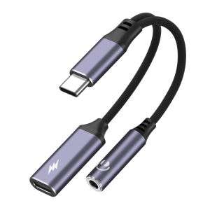 Type C to 3.5mm Headphone and Type C Charger Adapter USB C to 3.5mm AUX Audio Jack Dongle Cable Connector For iphone 16 Samsung