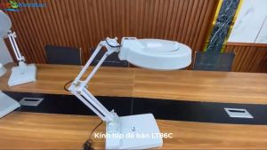 Kính lúp để bàn có độ phóng đại 5X model LT - 86C 5X có đèn LED thấu kính phổ thông