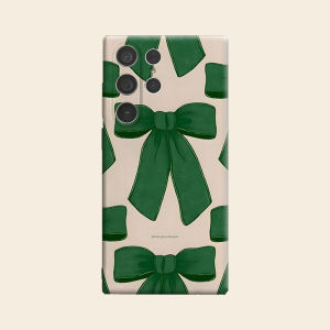 green bow ribbon Luxury Fashion Full Lens Protective Case for Samsung Galaxy S26 S25 S24 A56 A36 Plus Ultra