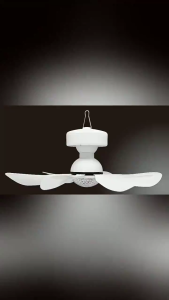 Solar Outdoor Ceiling Fan with LED Lights Remote Control Portable Solar Fan 16 Inch Rechargeable Fan Light