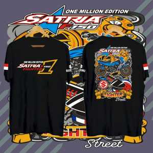 KAOS TSHIRT BAJU DISTRO SATRIA F150 ONE MILLION EDITION BLACK
