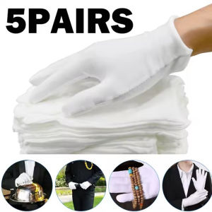 Solid Color Mens and Womens Etiquette White Cotton Gloves Waiter Driver Jewelry Worker Finger Gloves Sweating Gloves New