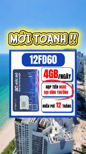 ( Giá Sỉ ) Sim 4G trọn gói 1 năm Mobifone 12MDT50 12FD50 Tặng 5GB/ 1 Ngày - 12FD60 Tặng 4GB/ngày - miễn phí 12 tháng không nạp tiền . MUA 1 LẦN DÙNG 1 NĂM . FREESHIP - CHƯA KÍCH HOẠT.