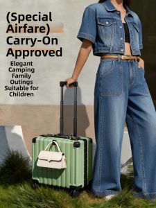 MANLVSHI | Portable Durable Reinforced 14 Inch Carry-On Luggage