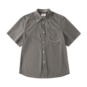 Áo Sơ Mi Ngắn T Tay Hai Lớp Phối Màu Chống Nhăn Pha Cotton