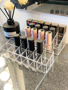 Transparent Deepened Lipstick Storage Box Cosmetic Makeup Skincare Lip Gloss Display Stand Desktop Organizer from China