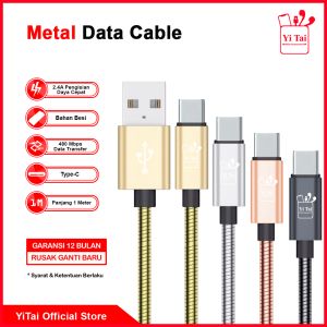YITAI - Kabel Data Iphone Lightning Metal Fast Charging