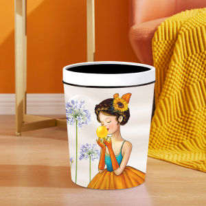 Large Size Cartoon Trash Can Creative Cute New Model Luxury Home Use for Bedroom Girl Room Princess Bucket Family Household