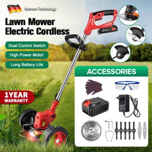 Lawn Mower Grass Cutter with Wheels PortableTrimmer Cordless Mower Grass Cutter Machine Rechargeable