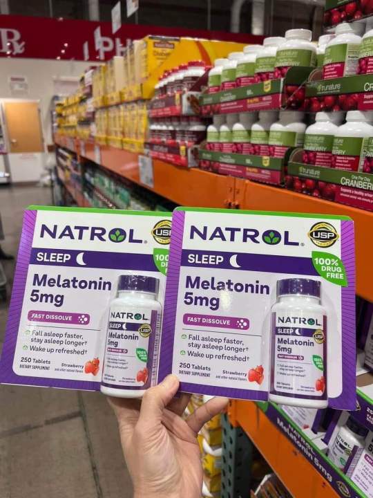 Viên ngậm ngủ ngon Natrol Melatonin 5mg 250 viên của Mỹ | Lazada.vn