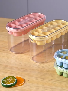 12 Grid Silicone Ice Tray Fruit Ice Grid Mold for Easy Unmolding with Lid