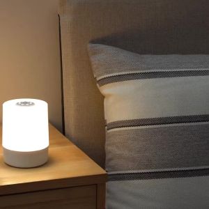 Touch Night Lamp USB LED Lamp Remote Control Switch Rechargeable Three Colors Lights Bedroom Portable Table Bedside Night Lamp