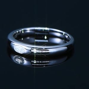 Lnngy Bling 0.1ct Oval Cut Moissanite Rings 925 Sterling Sliver Engagement Eternity Ring for Lovers Couples Wedding Accessorie