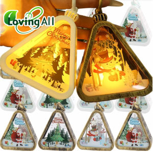 Christmas Atmosphere Night Light LED Portable Night Lamp Home Hanging Lantern Battery Powered Lights Festive Gift New Year Decor