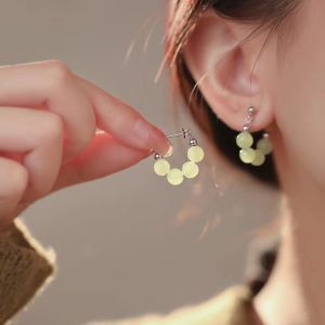 Elegant Long Pure Silver Earrings Vintage Court Style  out Fashion Jewelry Womens Love Heart Waterdrop Bell Pendants