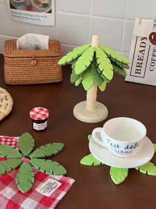 【5pcs】 alas tahan panas tempat makan Mudah disimpan tidak memakan tempat Tea Coaster Anti Slip/ Folding Pot Mat Kay