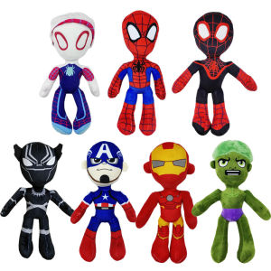 Marvel Avengers Movie Anime Parallel Universe Spider Man Iron Man Hulk Plush Toy Doll Superhero Doll Childrens Birthday Gift