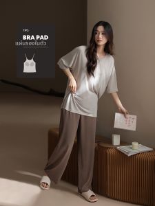 me home wear | Đồ Ngủ Mát Mùa Hè Cho Phụ Nữ Chất Liệu Modal Siêu Mềm Có Đệm
