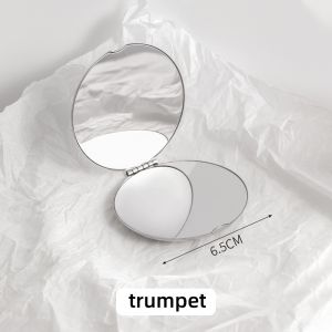 Foldable Makeup Mirror Portable Double-Sided Mirror Stainless Steel Pocket Small Tinkering Mirror ForTravel Beauty Cosmetic Tool