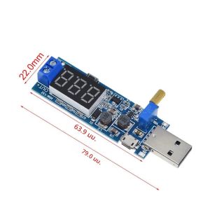 Boost Buck Converter USB Step UP/ลงโมดูลแหล่งจ่ายไฟDC-DC 5Vถึง 3.3V / 12Vเอาต์พุตDC 1.2V-24VจอแสดงผลLED